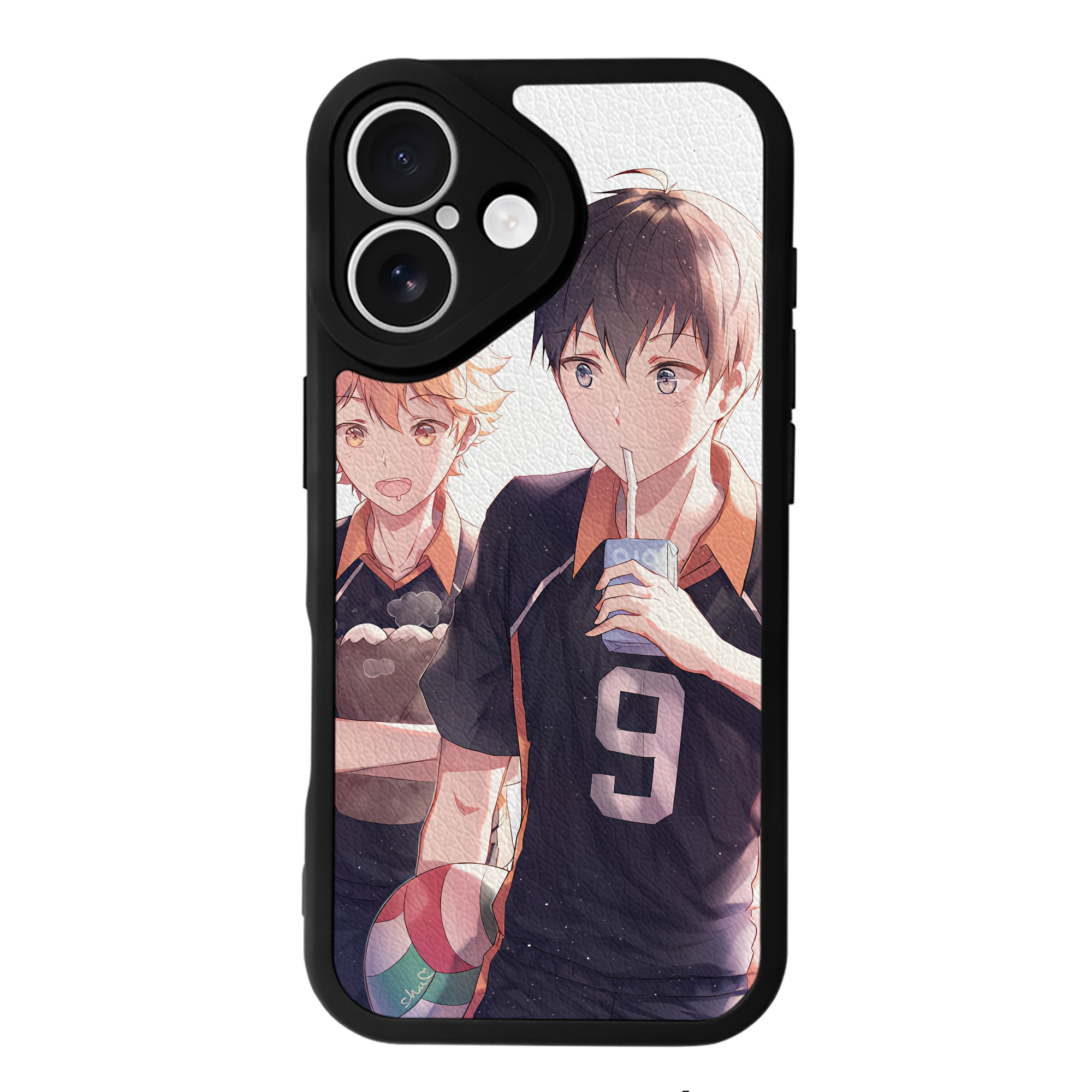 （画像用） ハイキュー!! Haikyu!! 【iPhone 16シリーズ対応】シリコンスマホケース（レザー調） 材質：シリコン